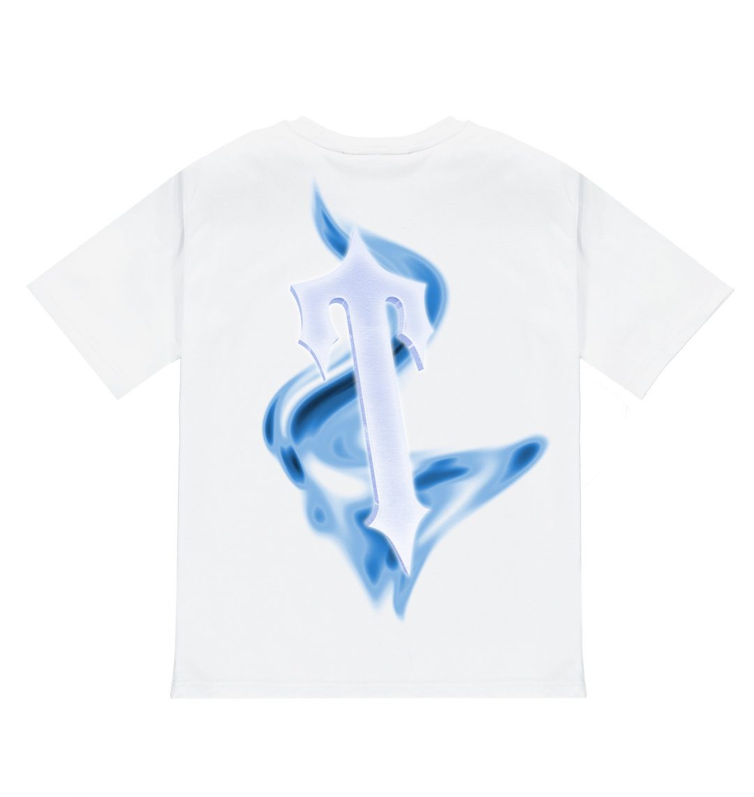 Trapstar Script T-shirt Dazzling Blue/White Men's - FW22 - US